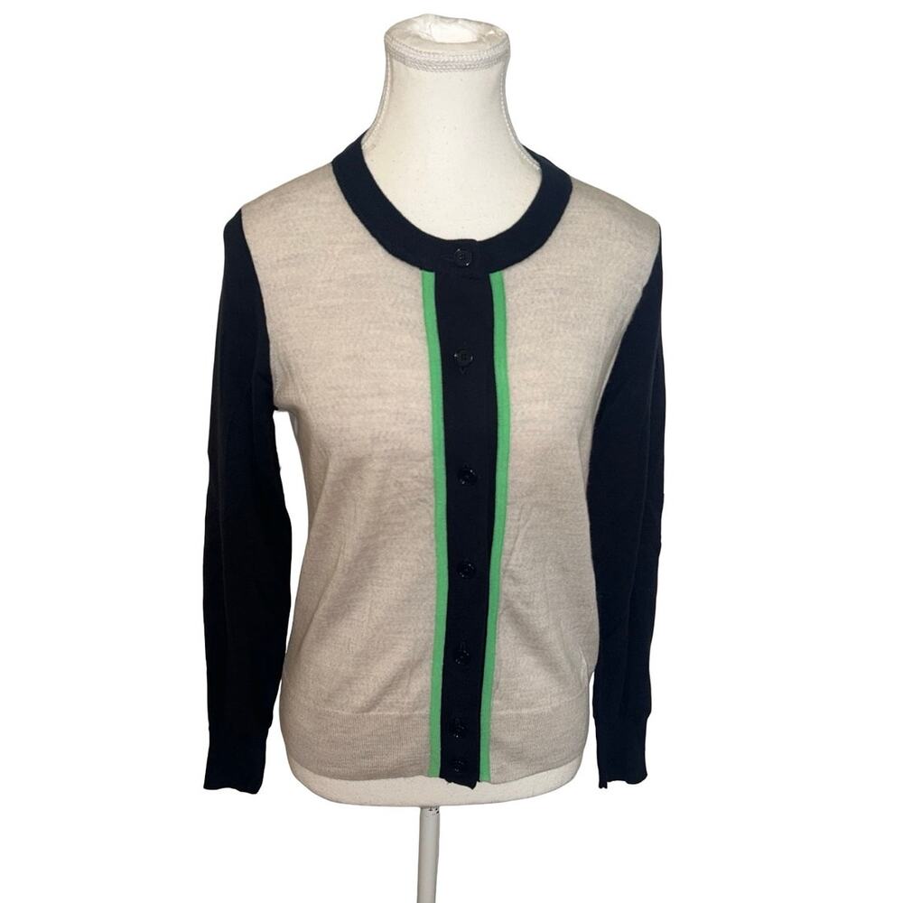 J.Crew Merino Blend Colorblock Cardigan Small NWT